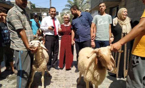 جانب من الاحتفالات بنتائج التوجيهي في غزة