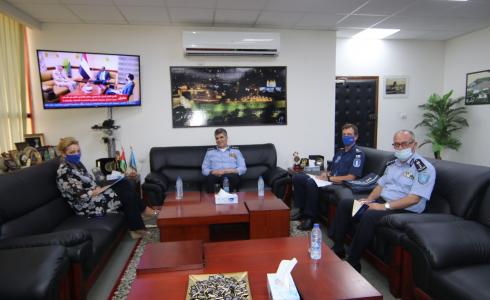 اللواء حازم عطا الله مدير عام الشرطة يبحث سبل التعاون مع رئيسة بعثة الشرطة الأوروبية