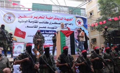 الآلاف يؤبنون الشهيد "أبو نضال سمور" في مهرجان جماهيري بغزة