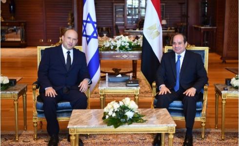 لقاء نفتالي بينت مع الرئيس المصري عبد الفتاح السيسي