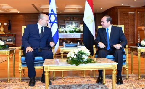 الرئيس المصري يلتقي رئيس وزراء اسرائيل في شرم الشيخ