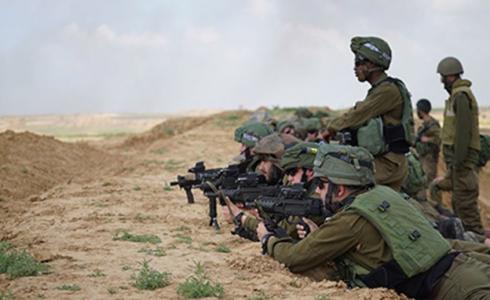 قوة من الجيش الاسرائيلي على حدود غزة