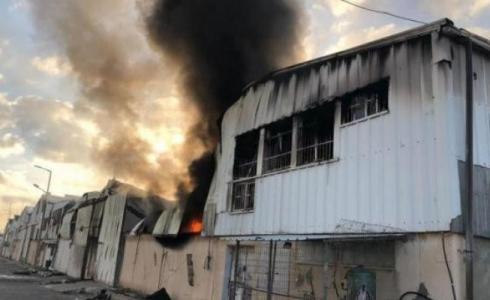 جانب من قصف المنشآت الاقتصادية في غزة