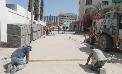 بلدية غزة تشرع بتطوير الشارع المحاذي للمستشفى الأردني