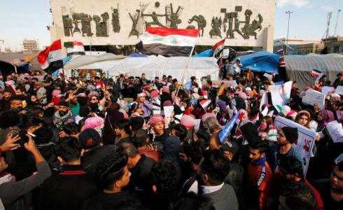 مظاهرات بغداد رفضا لنتائج الانتخابات.