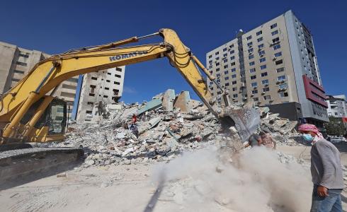 يأمل الفلسطينيون أن يبدأ إعادة الإعمار قريبا - أرشيف
