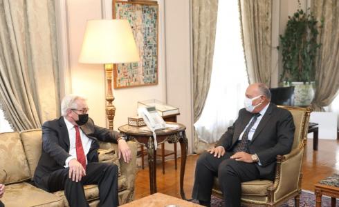 لقاء وينسلاند مع وزير الخارجية المصري سامح شكري