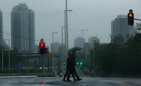 صورة الامطار من بيتاح تيكفا الاسرائيلية