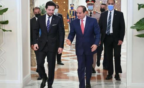 عبد الفتاح السيسي مع ولي عهد الأردن