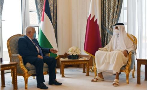 الرئيس محمود عباس يجتمع مع أمير قطر - أرشيفية