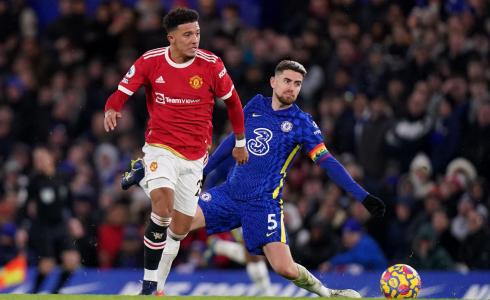 جورجينيو وسانشو من مباراة اليونايتد وتشيلسي