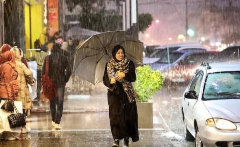 امطار غزة أمس - تصوير: عطية درويش