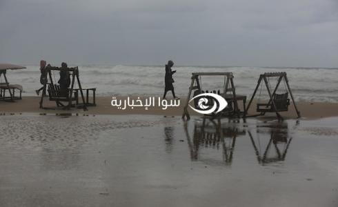 شاهد أجواء المنخفض الجوي في قطاع غزة