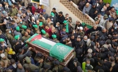 من جنازة الشهيد حمزة شاهين في البرج الشمالي