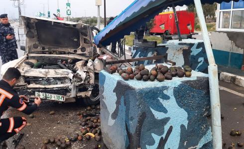 من مكان حادث السير