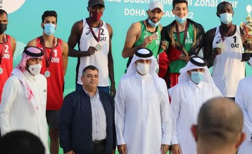 منتخب فلسطين يحرز برونزية غرب آسيا للطائرة الشاطئية