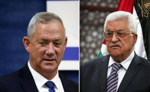 الرئيس الفلسطيني محمود عباس ووزير الجيش الإسرائيلي بيني غانتس