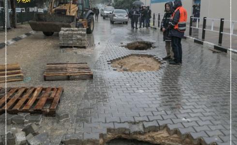 بلدية غزة: هبوط أرضي حدث في المنطقة المتضررة من شارع الثلاثيني