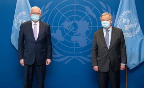 رياض المالكي مع غوتيريش