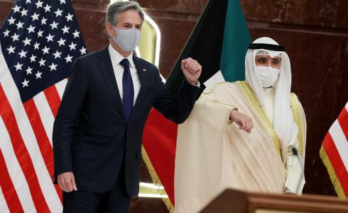 وزير الخارجية الأميركي انتوني بلينكن ونظيره الكويتي أحمد الصباح