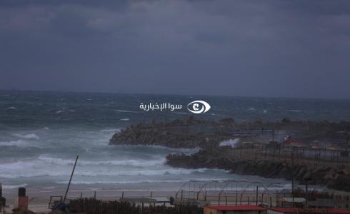 وصول المنخفض الجوي إلى غزة