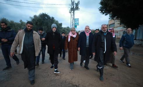 قيادة حماس وسط قطاع غزة تتفقد طواقم الطوارئ العاملة في المنخفض الجوي