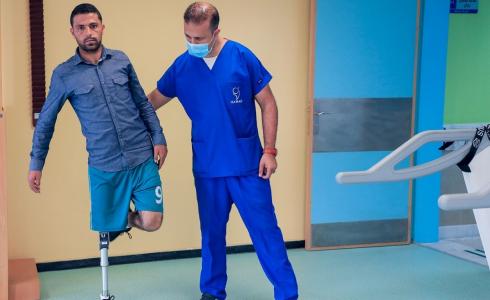 وحدة العلاج الطبيعي في مستشفى حمد بغزة