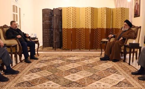 وفد قيادي من حماس برئاسة "العاروري" يلتقي حسن نصر الله