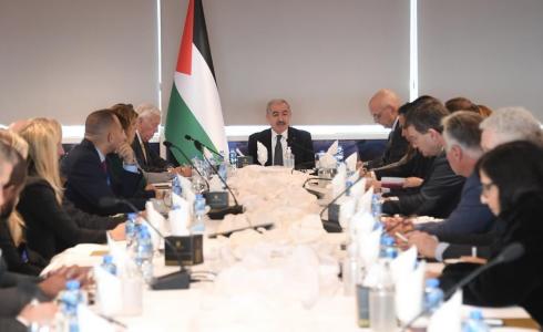 اجتماع اشتية مع وفدين من الكونغرس الأميركي في رام الله