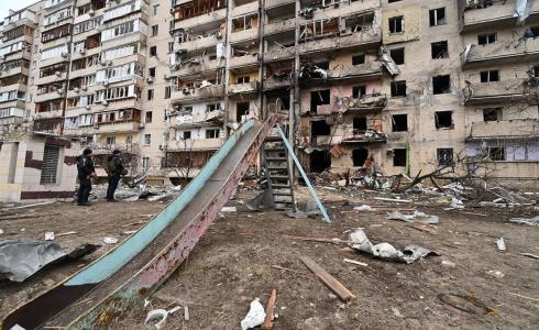 من آثار القصف الروسي في أوكرانيا