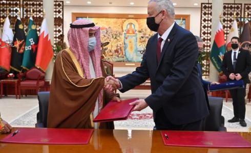 وزير الجيش الإسرائيلي غانتس يوقع اتفاقية أمنية مع البحرين