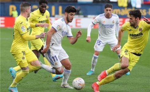 من مباراة ريال مدريد وفياريال اليوم