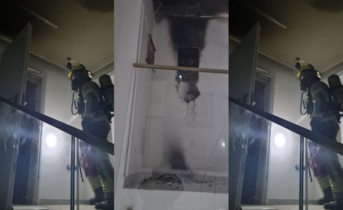 نشوب حريق في فيلا بالرملة