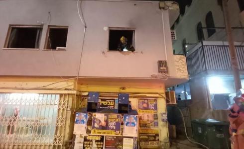 إخماد حريق اندلع في مبنى تجاري بحيفا