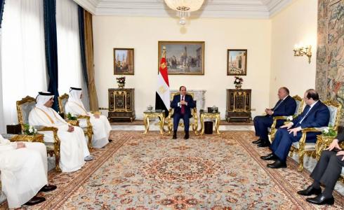 تفاصيل اجتماع الرئيس المصري مع وزير خارجية قطر في القاهرة