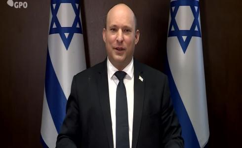 رئيس الوزراء الاسرائيلي نفتالي فينت عبر فيديو خاص في مؤتمر لندن