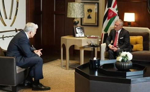 لابيد يلتقي مع العاهل الأردني