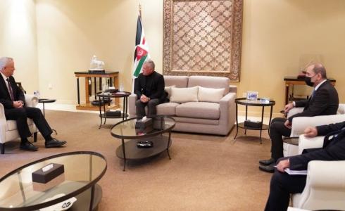 من لقاء ملك الأردن وغانتس