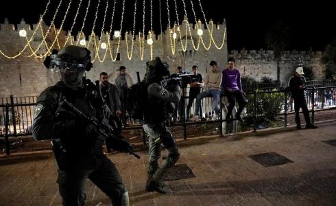 قوات الاحتلال استنفرت في منطقة باب العامود