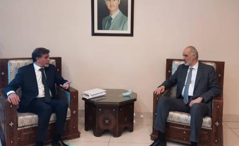السفير عبد الهادي يطلع نائب وزير الخارجية السوري على آخر التطورات في فلسطين
