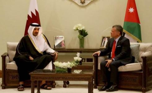 العاهل الأردني وأمير قطر