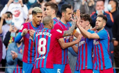 لاعبو نادي برشلونة الاسباني