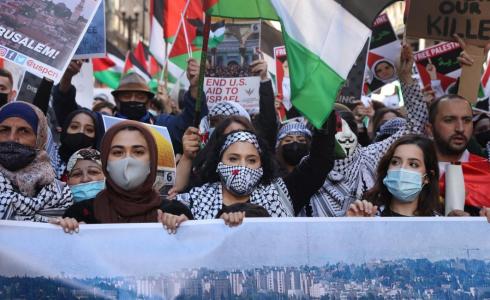 تظاهرة مؤيدة لفلسطين في شيكاغو