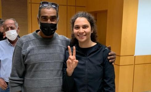 رجاء نجار بعد الإفراج عنها