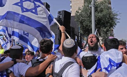 من مسيرة الأعلام الإسرائيلية أمس