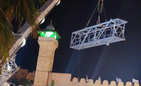 هيكل المصعد الكهربائي المنوي تركيبه في الحرم الإبراهيمي - توضيحية