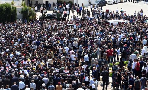 موكب جنازة الصحافية شيرين أبو عاقلة