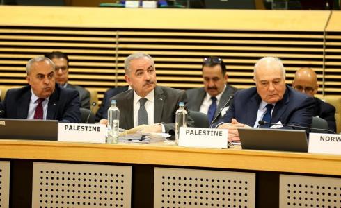 اشتية خلال كلمة في مؤتمر المانحين