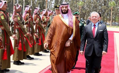 وداع الملك الأردني لولي العهد السعودي