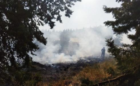 وقوع حريق كبير في منطقة الحمر غرب عمان